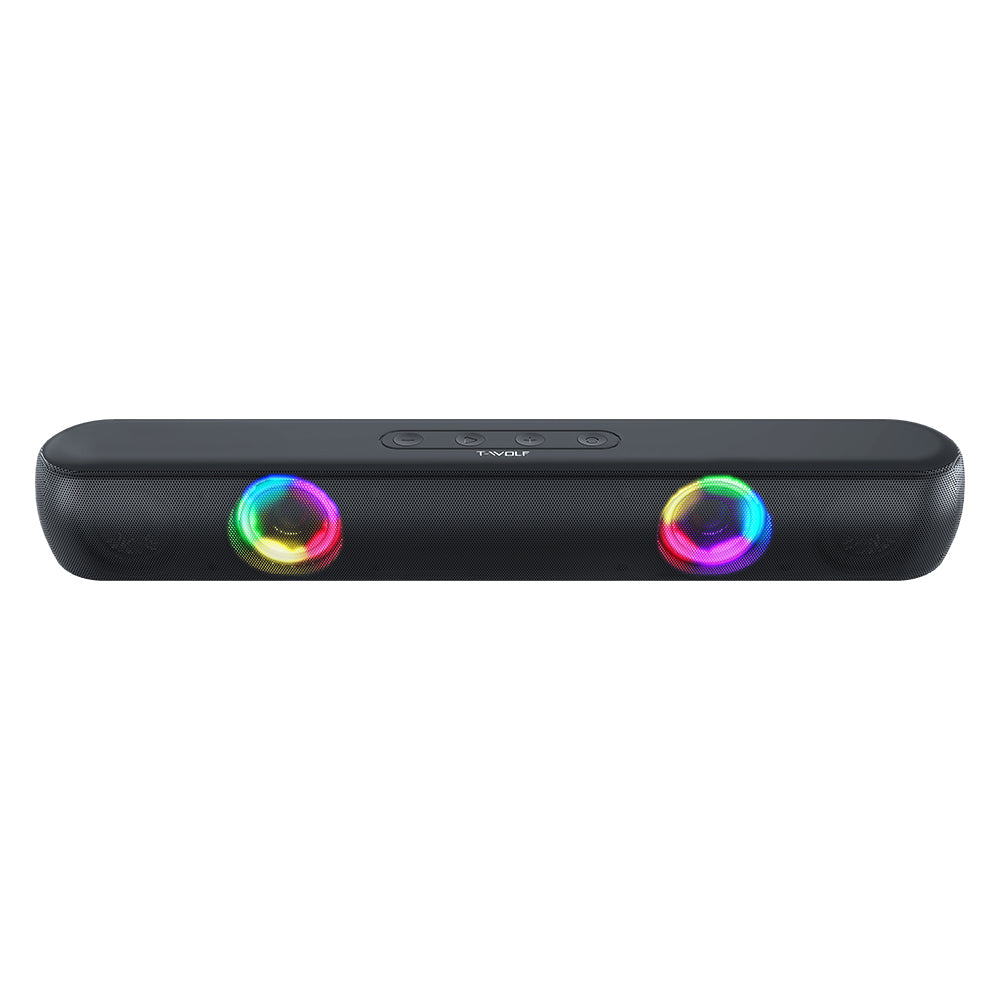BT320 RGB Bluetooth Speaker – Dual 5W Stereo, TWS, Wireless Soundbar with Colorful Lights