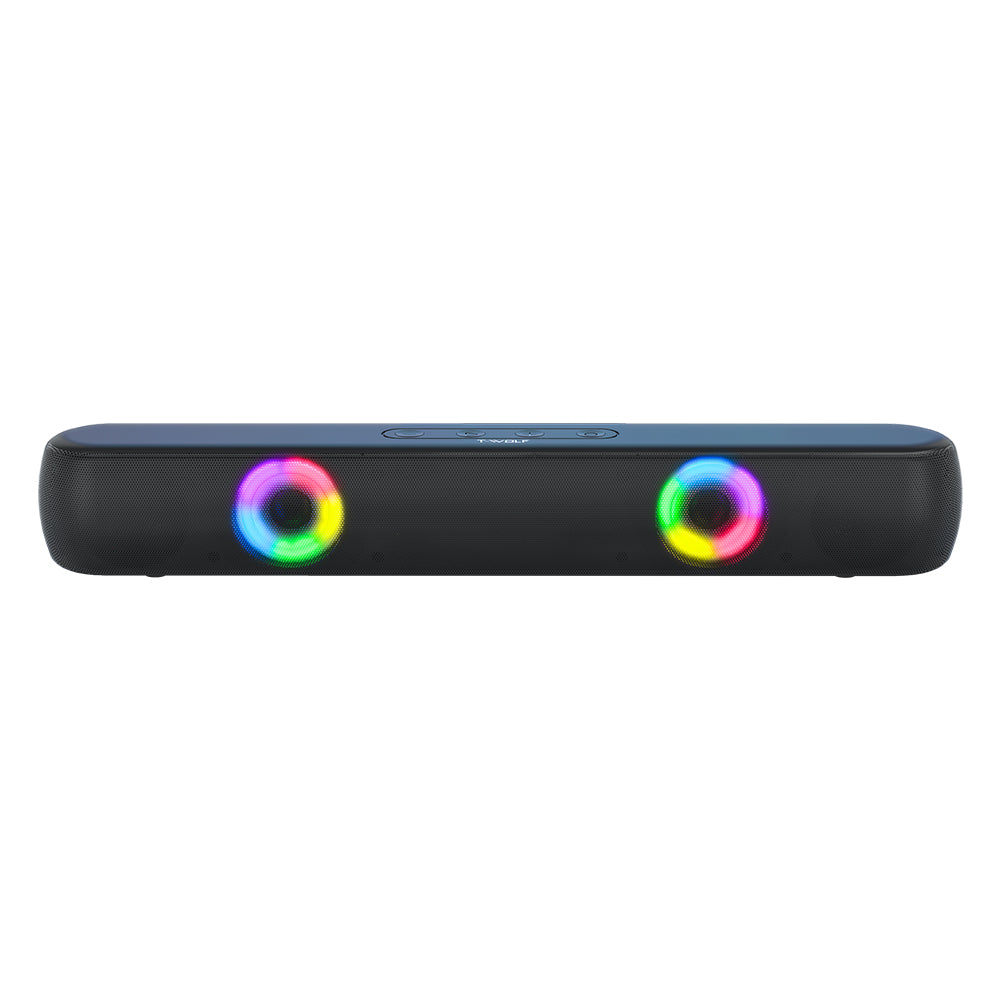 BT320 RGB Bluetooth Speaker – Dual 5W Stereo, TWS, Wireless Soundbar with Colorful Lights