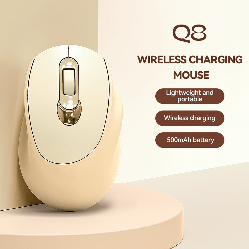 🖱️Q8 Wireless Silent Mouse – Silent, Rechargeable, Dual-Mode (Bluetooth + USB)