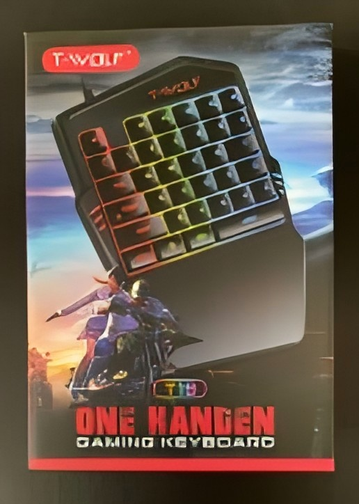 T19 One-Handed Gaming Keyboard – RGB Backlit, 40 Keys, Ergonomic Design