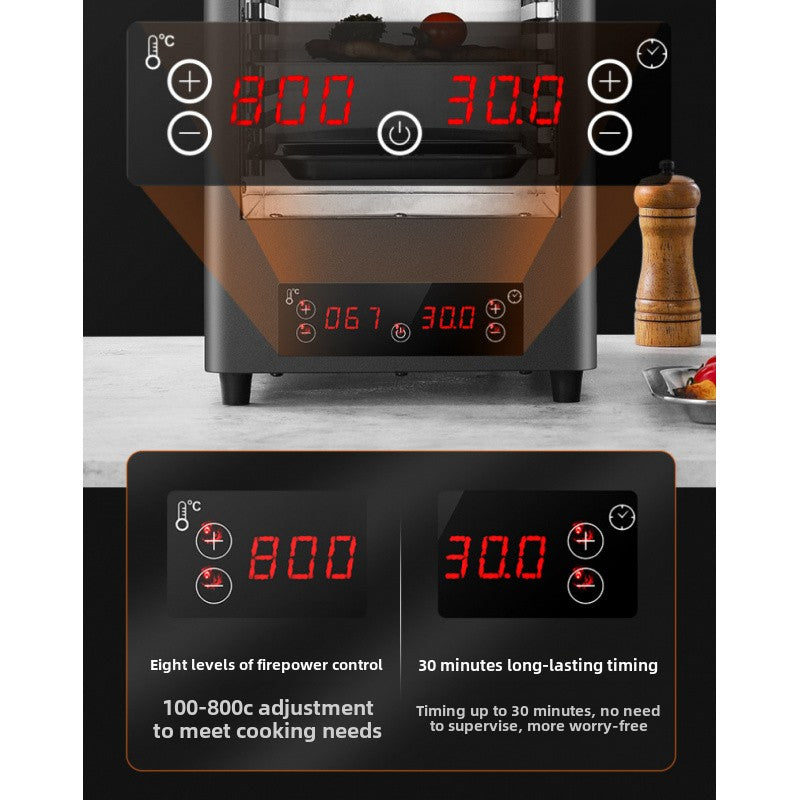 Touch-Controlled Western Food Grilling Machine Touch-Touch Barbecue Oven High Temperature Resistant 110V Steak Stove Stainless Steel Household Steak Oven - DAPANMG STORE