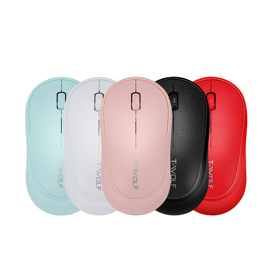 Q18 Wireless Office Mouse – 2.4G USB Receiver, 1000 DPI, Portable & Colorful Design
