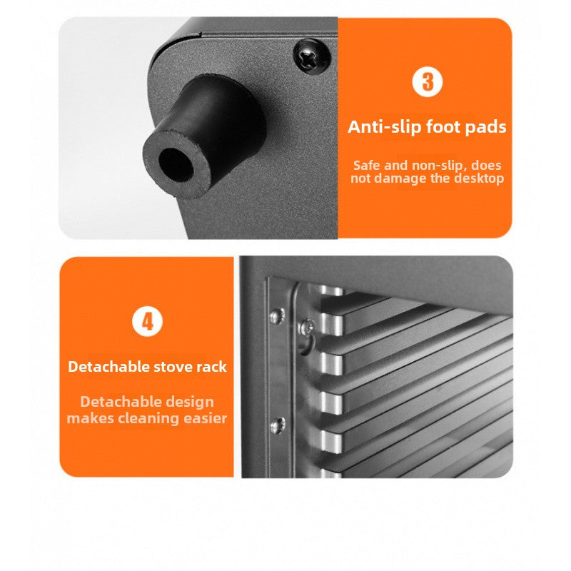 Touch-Controlled Western Food Grilling Machine Touch-Touch Barbecue Oven High Temperature Resistant 110V Steak Stove Stainless Steel Household Steak Oven - DAPANMG STORE