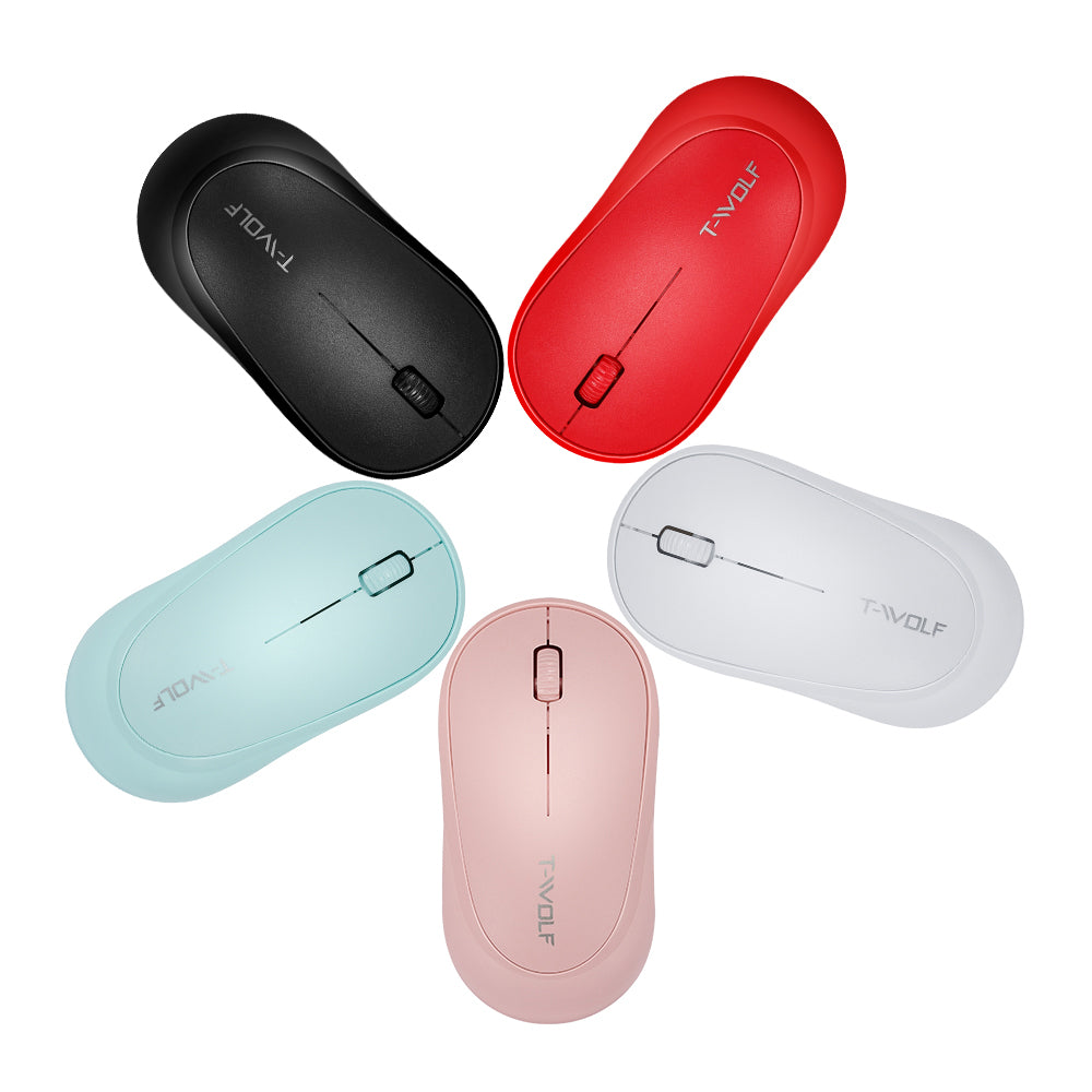 Q18 Wireless Office Mouse – 2.4G USB Receiver, 1000 DPI, Portable & Colorful Design