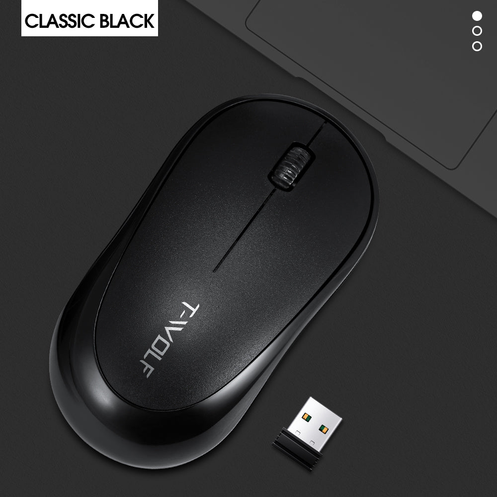 Q18 Wireless Office Mouse – 2.4G USB Receiver, 1000 DPI, Portable & Colorful Design