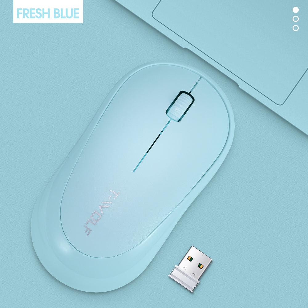 Q18 Wireless Office Mouse – 2.4G USB Receiver, 1000 DPI, Portable & Colorful Design